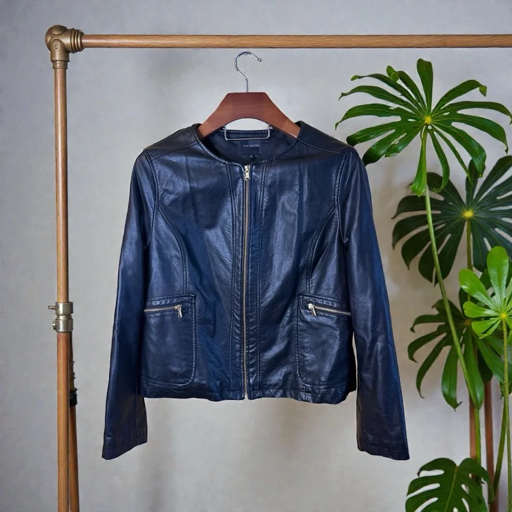 The Limited Women's Black Faux Leather Jacket - Picture 2 of 9